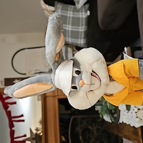 1992 24K Warner Bros Bugs Bunny Golfer Striped Shorts Plush Stuffed 14" - Picture 2 of 6